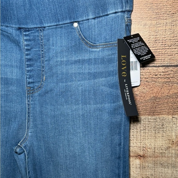 Liverpool Ankle Skinny Sienna 10/30 Pull-On Medium Blue Rinse Stretch - Picture 9 of 11